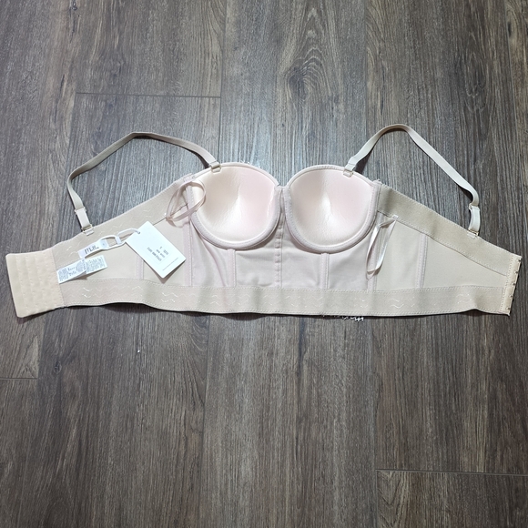 Mulla Nude Rhinestone Mesh Corset Bustier Top Sz Small (36B) - Picture 7 of 13